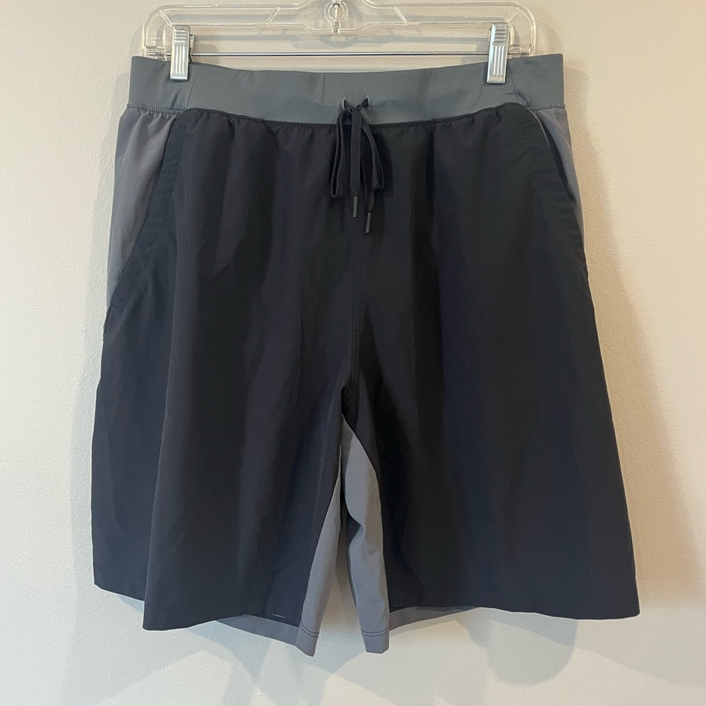 Nike Mens Running Shorts Medium M Black Dri Fit Lined Boxer Briefs 9" Inseam Gym